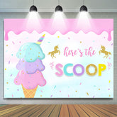 Hier ist Der Scoop Eis Creme Bälle Süss Geburtstag Hintergrund